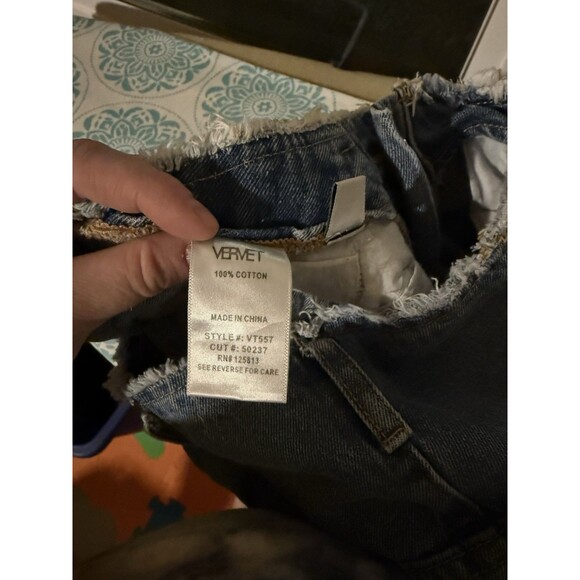 Vervet Flying Monkey Distressed High-Waisted Denim Jeans Size 24 Blue - Picture 4 of 7